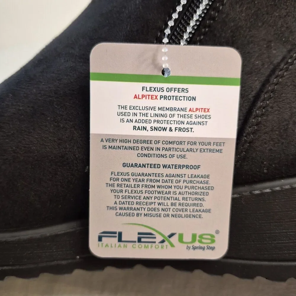 Flexus by Spring Step Womens Elsinore Booties Size 9B Microsuede Faux Fur Black
